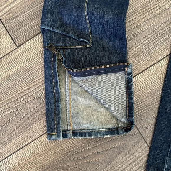 Engineered Dark Blue Denim Jeans size 2 funky cool - Picture 5 of 16